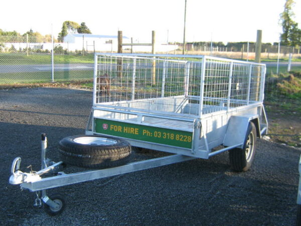 Single Axle Trailer with Mesh Crate (8x4)